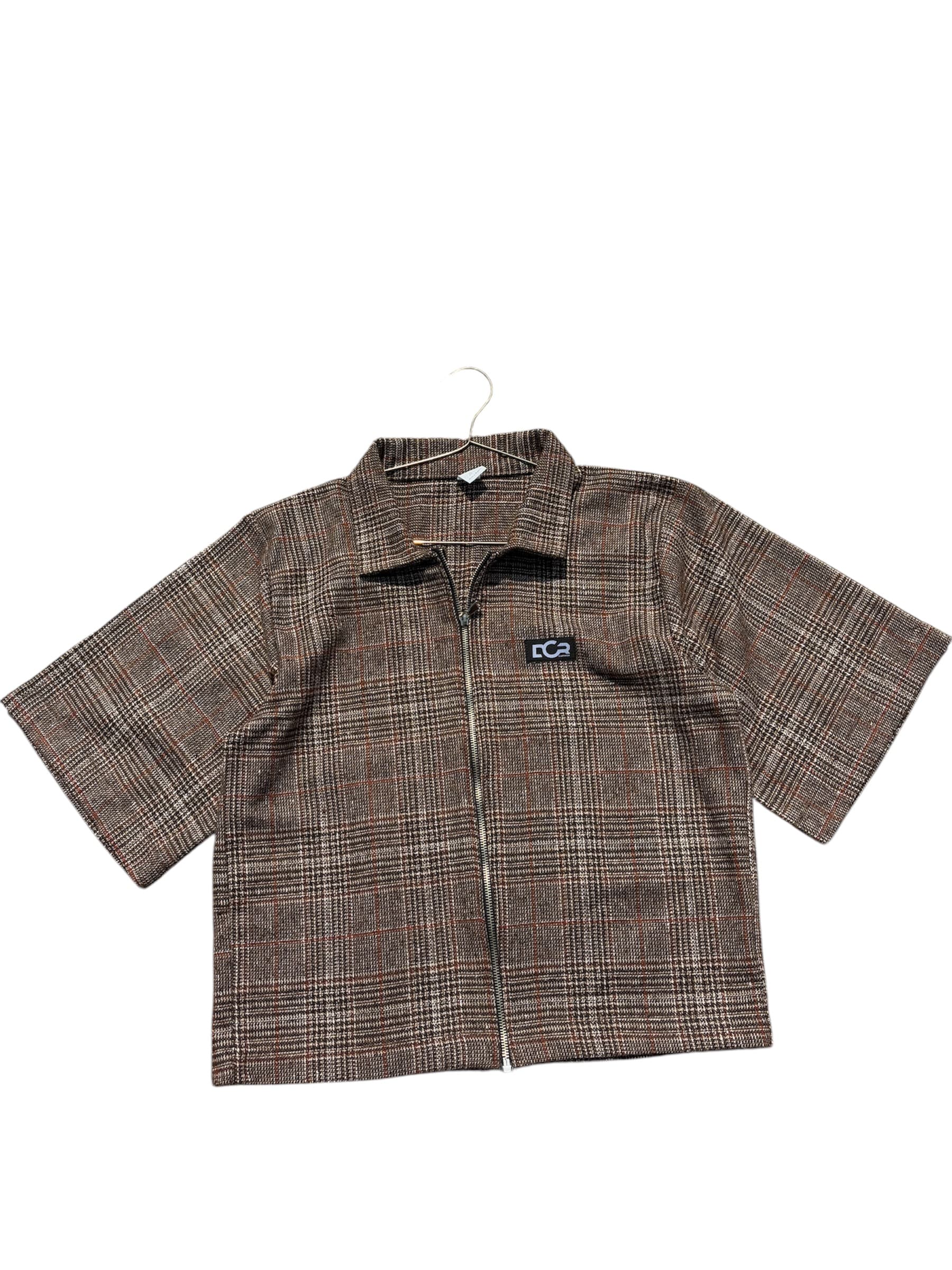 Classic Plaid Zip-Up Shirt