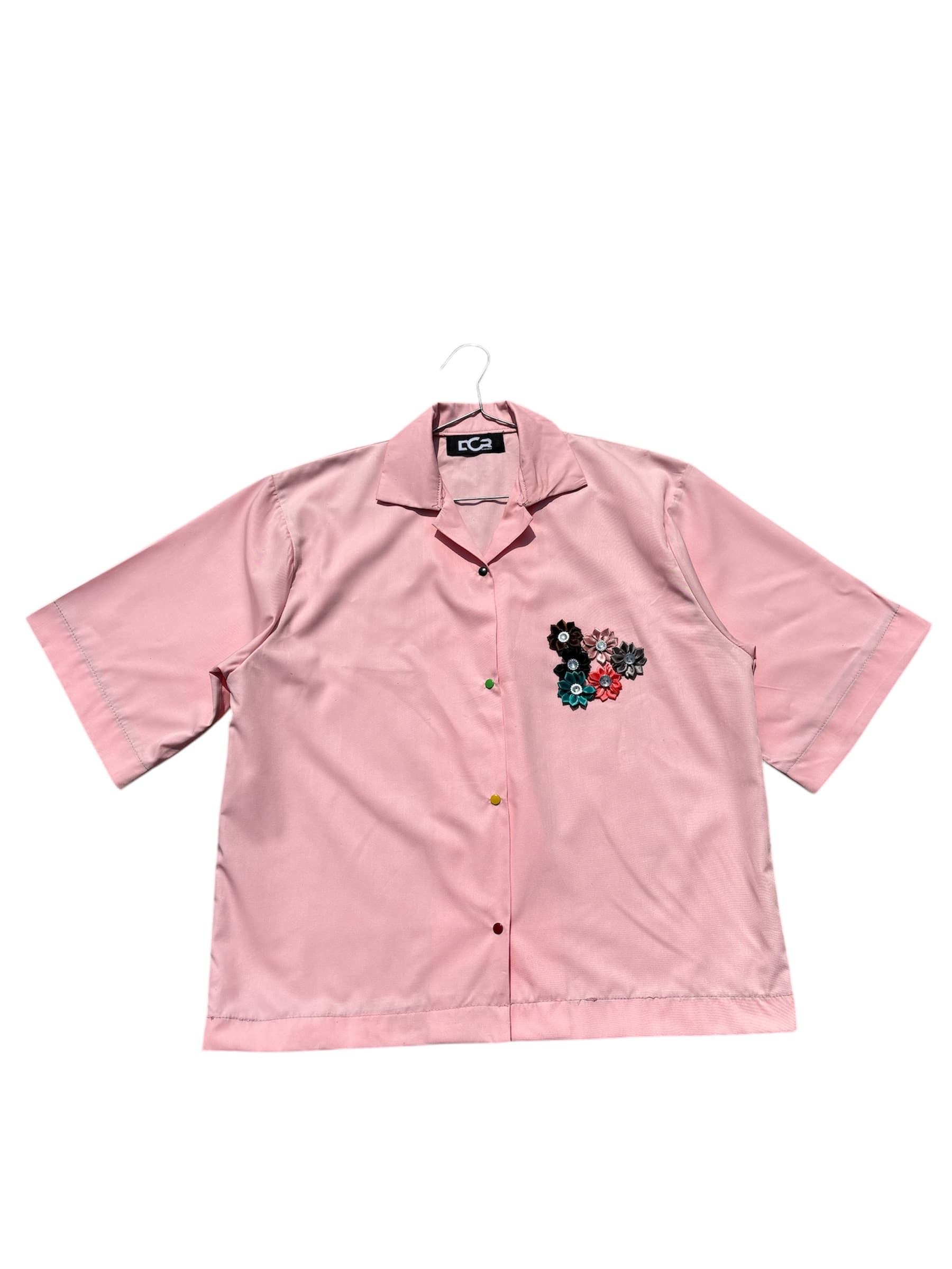 Blossom Button-Up Shirt – Soft Pink Edition